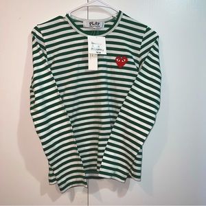 Commended Garçons PLAY Striped Red Heart Long-Sleeve Shirt